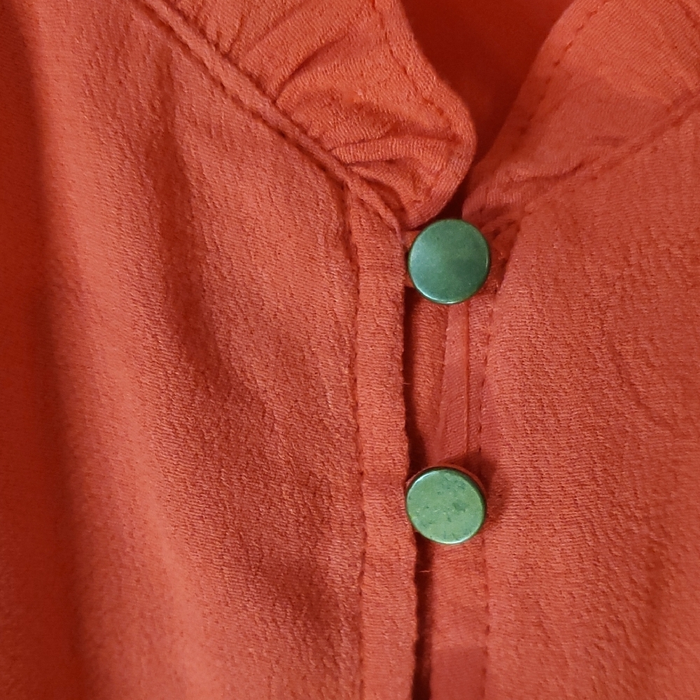 ❤️ Miss‎ Me Red Ruffle Button-Front Dress | Size Small - Picture 5 of 6